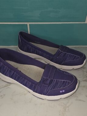 Ryka Purple Slip-On Flats with White Soles Size 7.5